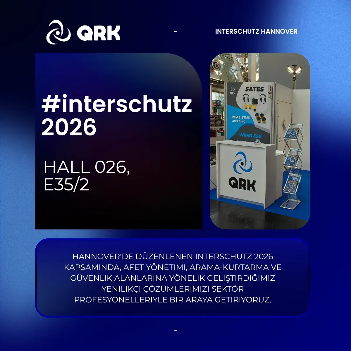 Arama ve Kurtarma Teknolojilerindeki Türk Mühendisliğinin Gücü: Quark Optical INTERSCHUTZ 2026’da Dünyaya Tanıtıyor